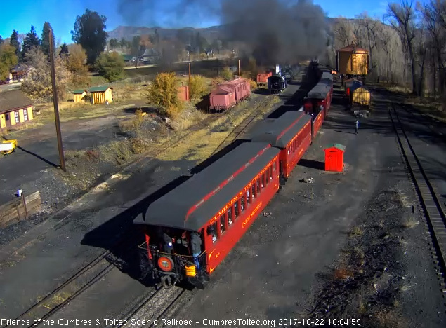 10-22-17  The parlor New Mexico is by the tipple with the conductor and a passenger on the platform.jpg