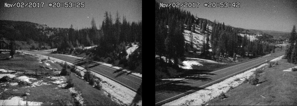11-2-17 An almost full moon illuninates Cumbres Pass with 19 sitting over on the line.jpg