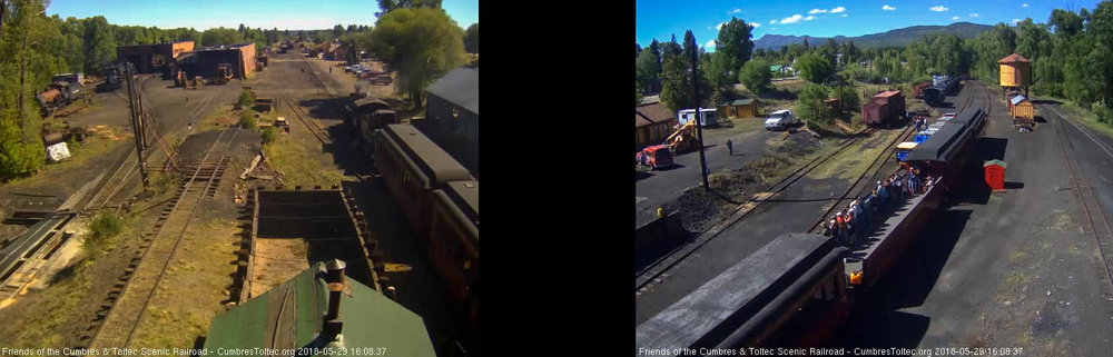 2018-05-29 As the train passes the tipple, we see a nice group still enjoying the open car.jpg