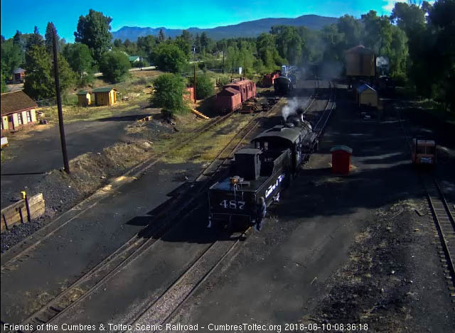 2018-06-10 The 463 is at the tank as 487 backs down toward the coal dock lead.jpg