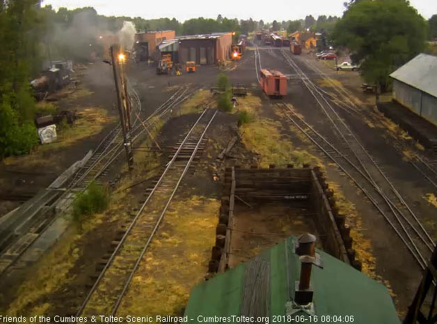 2018-06-16 The 489 starts its day by pulling the 484 part of the way out of the west stall.jpg