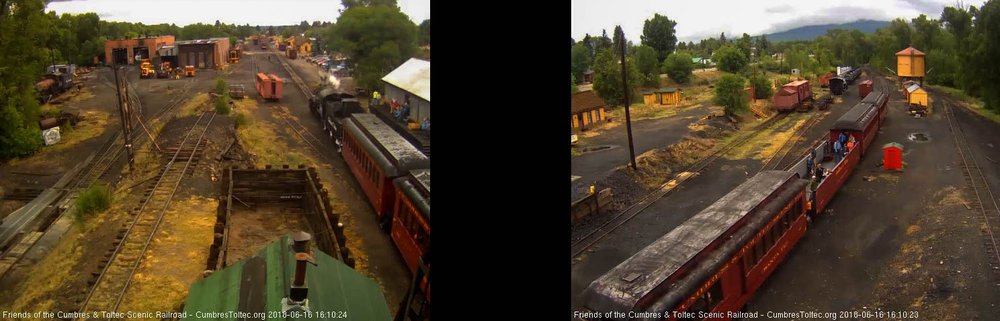 2018-06-16 A few hardy people in the open gon as the train passes the tipple.jpg