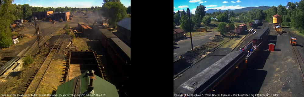 2018-06-22 The train passes the tipple as a fair number of people are still enjoying the open gon.jpg