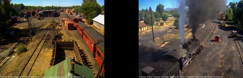 2018-06-24 As the engineer of the 4489 blows for the running brake test, the cars on this train look full.jpg