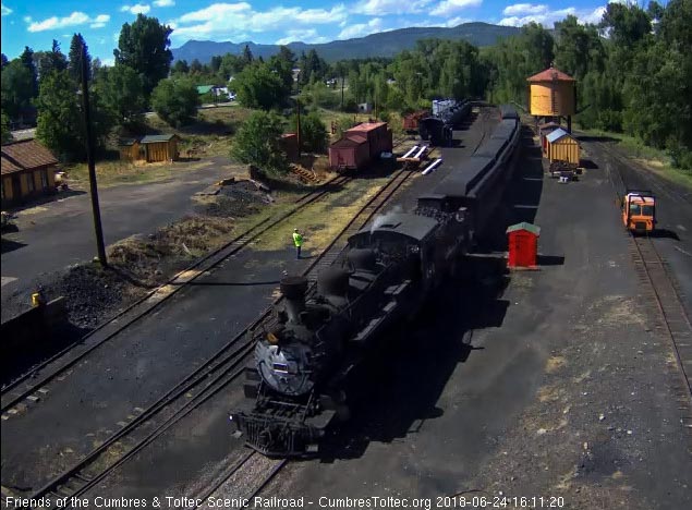 2018-06-24 The 484 is approaching the tipple as Frank waves to the train.jpg