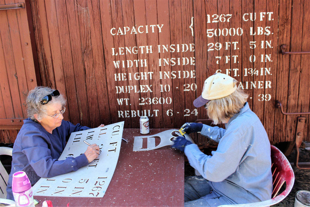 2018-06-21 The stencil crew works on stencils.jpg