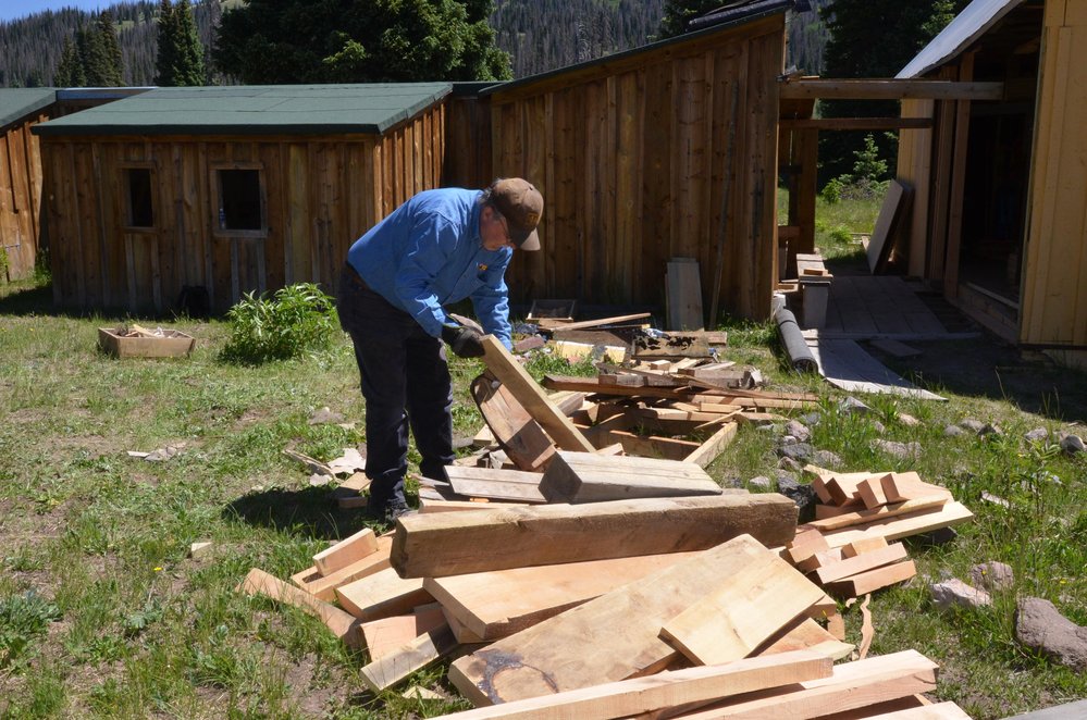 2018-06-25 The work on the car inspectors house at Cumbres continues.jpg