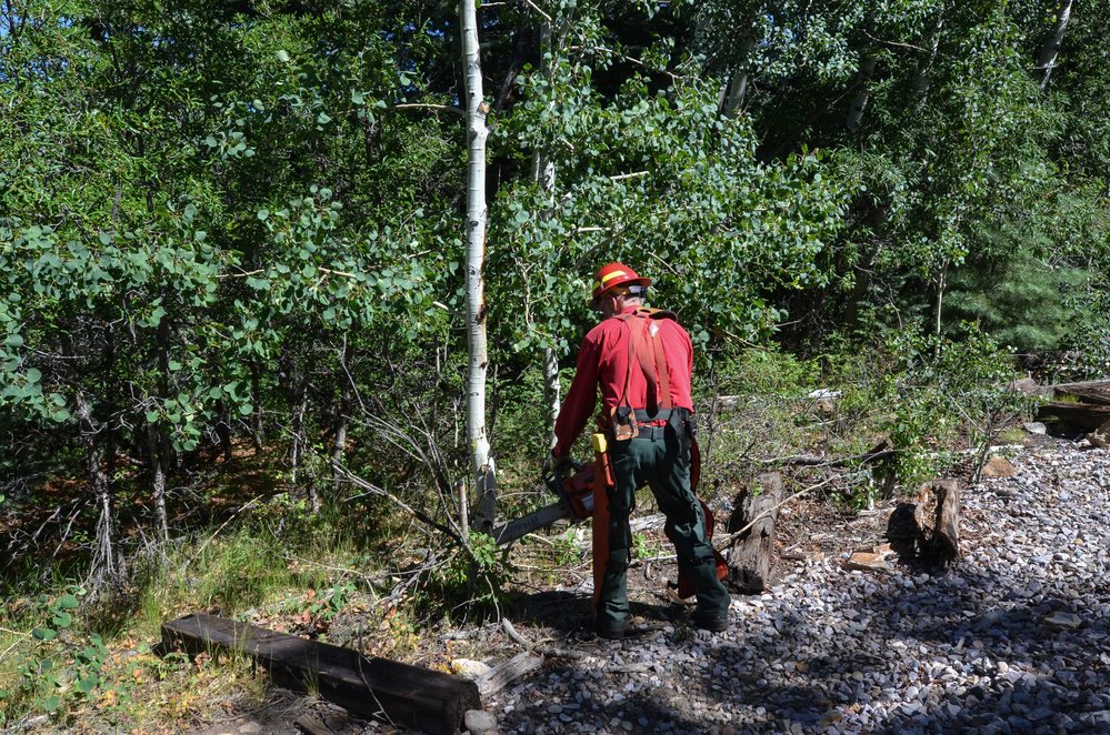 2018-06-26 The brush crew continues to work along the line just outside of Chama.jpg