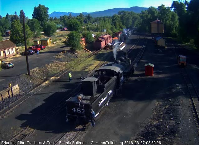 2018-06-27 The hostlers bring the 487 back toward the coal dock as Frank looks on.jpg