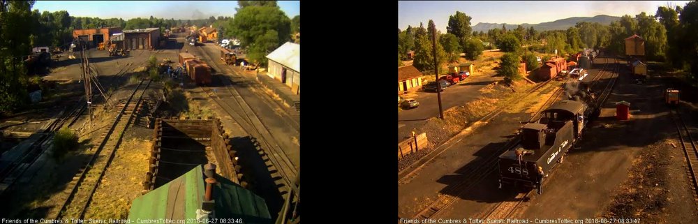 2018-06-27 The 487 is parked on the south yard lead as 488 backs toward the coal dock lead.jpg