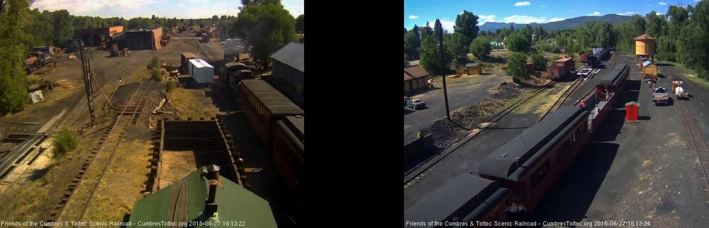 2018-06-27 The train is passing the tipple with Frank waving from the open gon.jpg