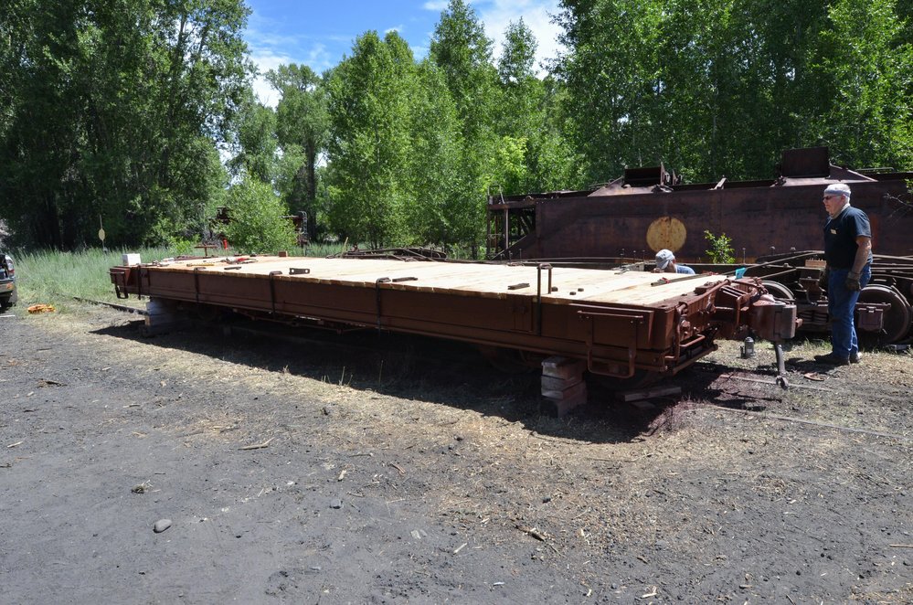 2018-06-29 The flat car has its decking installed now.jpg