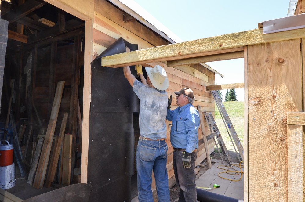 2018-06-27 The roofing felt is now being nailed up before the exterior sheathing is done.jpg