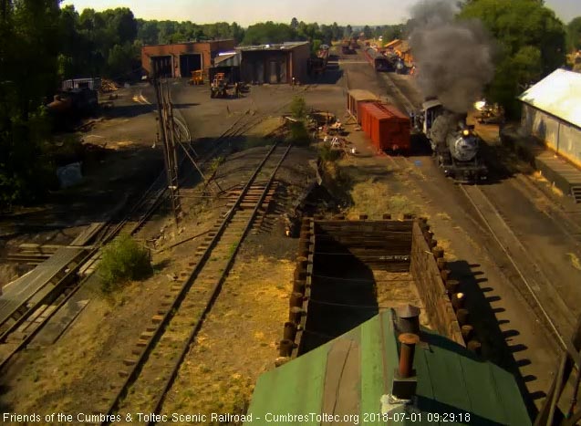 2018-07-01 The 484 has come off the train and the conductor is riding the tender footplate.jpg