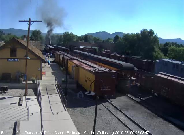 2018-07-07 From the depot cam, the train is now in loading position.jpg