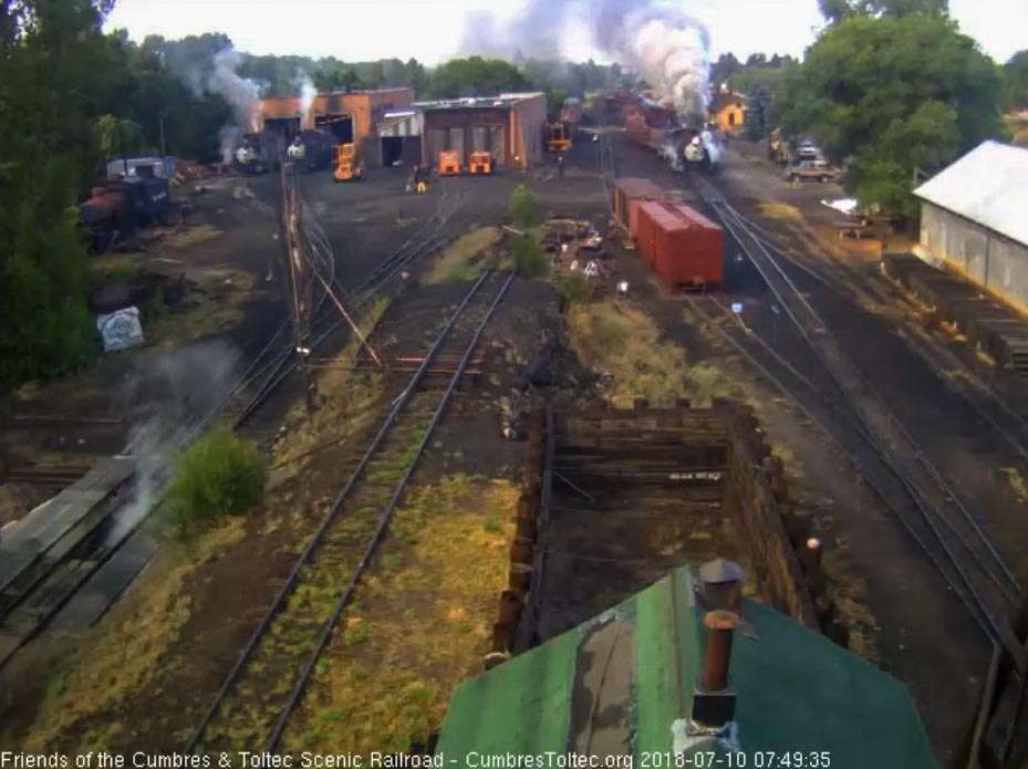 2018-07-10 The 484 has taken the main as the rest of its train is clearing south yard.jpg