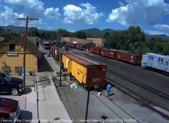 2018-07-10 The 489 passes the depot as the train begins to slow.jpg