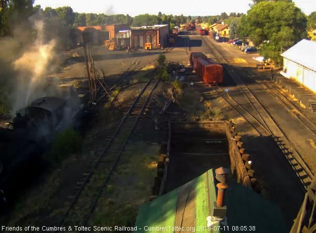 2018-07-11 The 487 is at the pit getting its fire cleaned for the day.jpg