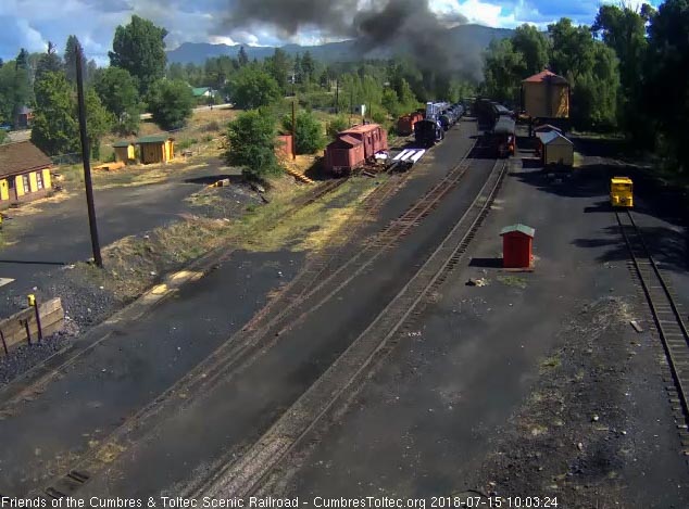 2018-07-15 The parlor New Mexico is passing the tank as the 489 leaves Chama yard.jpg