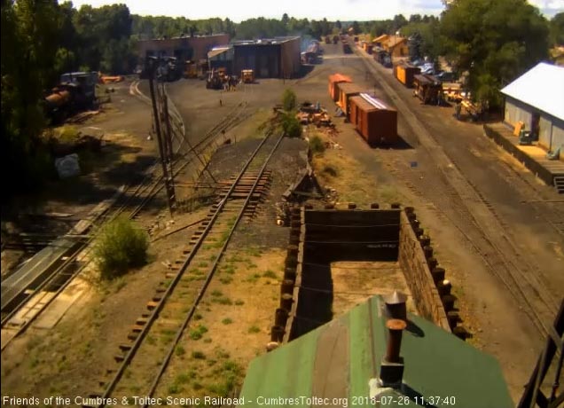 2018-07-26 Just beyond the roundhouse smoke is rising, a fire, no its hamburger day at the cook car.jpg