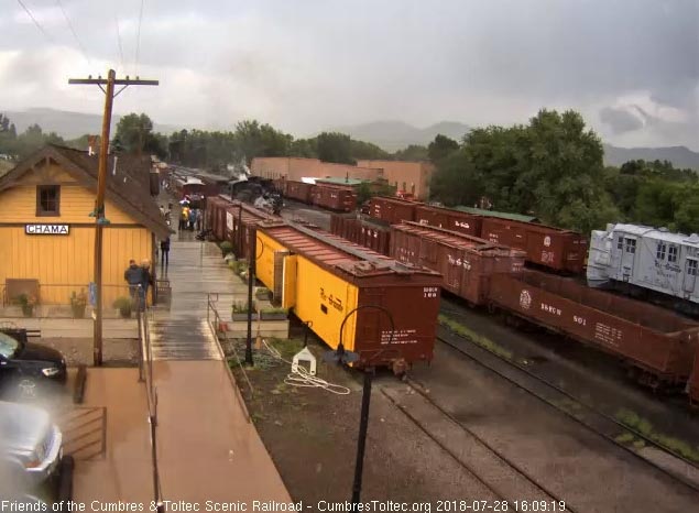 2018-07-28 The 484 is coming past the depot as it starts to slow.jpg