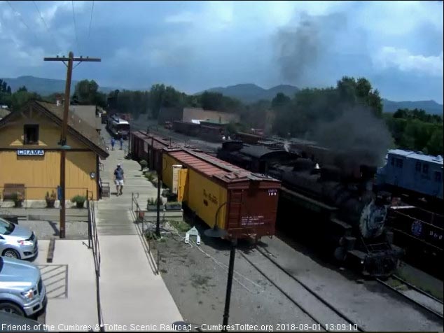 2018-08-01 The 488 passes the depot as it heads to the wye.jpg
