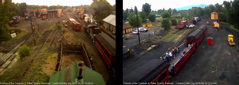 2018-08-02 The train passes the tipple as we see a nice number of passengers in the open gon.jpg