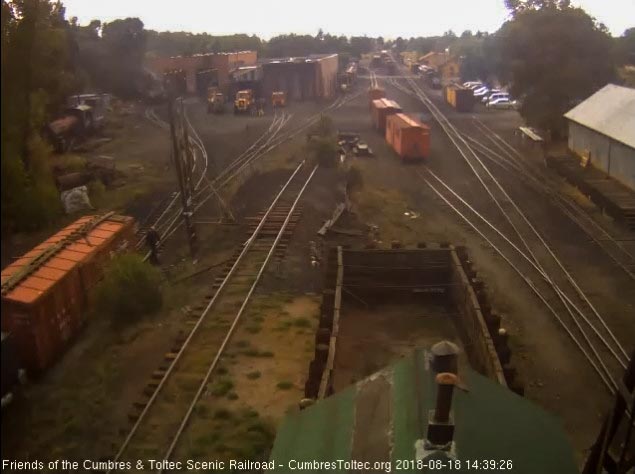 2018-08-18 The 487 has come out far enough to clear the house lead switch.jpg