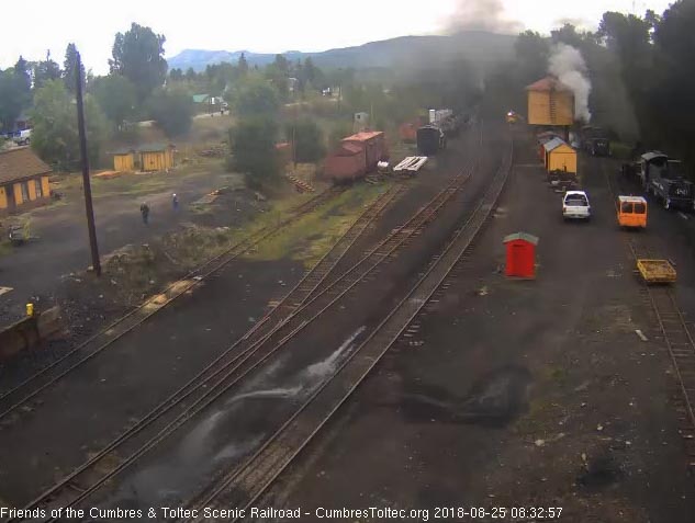 2018-08-25 The smoke plume of the 484 is just visible at the end of the yard.jpg