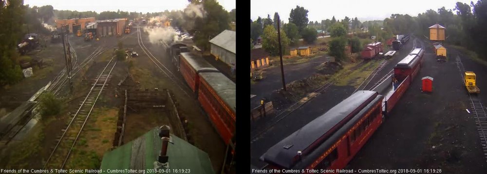 2018-09-01 There is Frank all alone and wet to give us a wave as the train passes the tipple.jpg