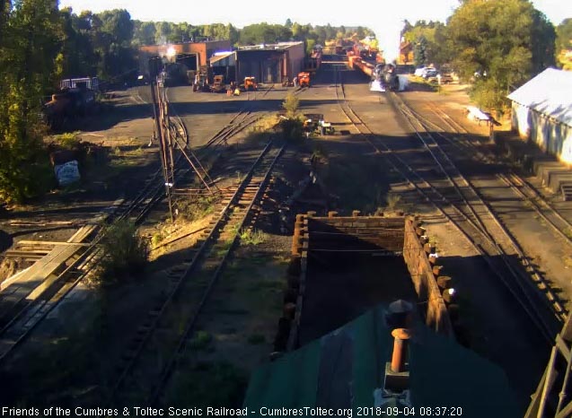 2018-09-04 The 488 is coming out of south yard with the freight.jpg