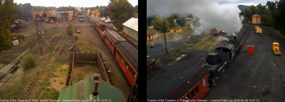 2018-09-04 As the train passes the tipple we see Frank waving from the cafe car.jpg