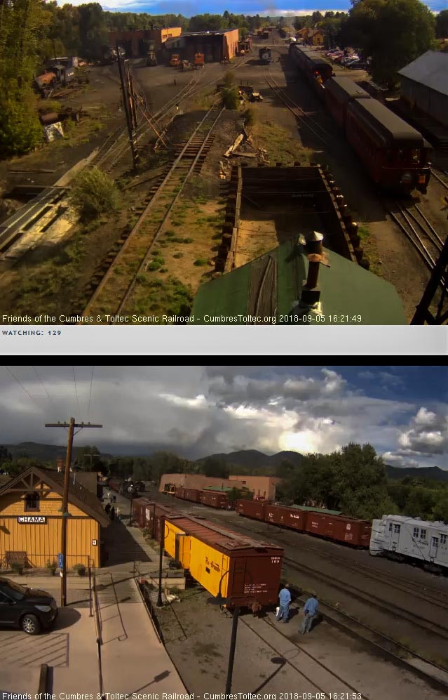 2018-09-05 The parlor Colorado is by the tipple as the 489 approaches the depot.jpg
