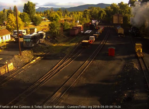 2018-09-09 The 484 heads to the tank as the speeder owers have their safety briefting before departing.jpg