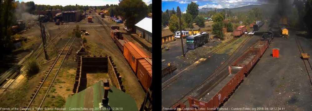 2018-09-10 Passing the tipple, they slow to get water at the tank.jpg