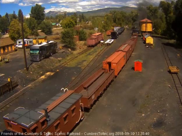 2018-09-10 Stopped at the tank, one of the students has lowered the spout.jpg