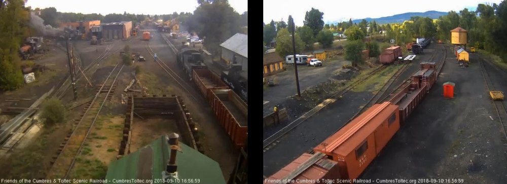 2018-09-10 The train is passing the tipple as the 487 passes the 484.jpg