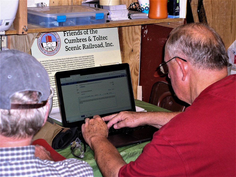 2018-09-24 The Antonito session is underway and you can't do anything these days with a laptop to do your 'paperwork'.jpg