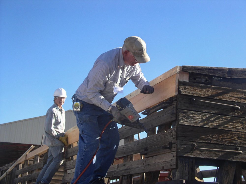 2018-09-27 More work nailing new boards onto the stock car.jpg