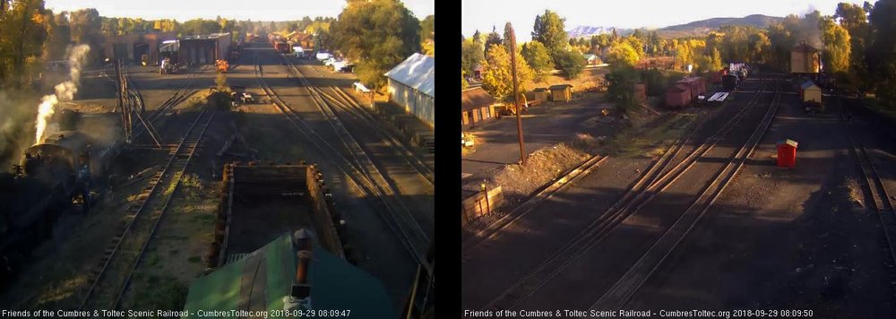2018-09-29 The 487 is now taking its turn at the pit as 489 fills its cistern at the tank.jpg
