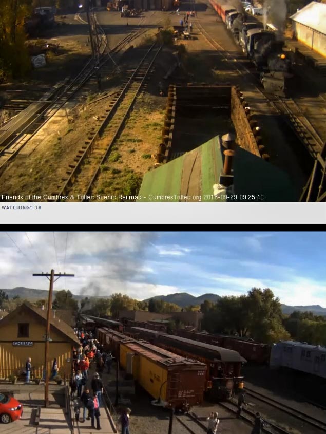 2018-09-29 The 12 car train is now in loading position.jpg