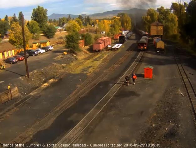 2018-09-29 With the locomotives just clear of the yard, the train stops for some reason.jpg