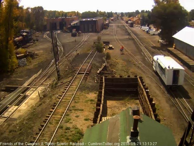 2018-09-29 The Goose passes the woodshop as it heads to the depot to let passengers off.jpg