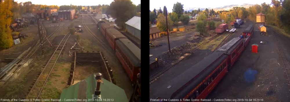 2018-10-03 Passing the tipple we see a few passengers riding in the open gon.jpg