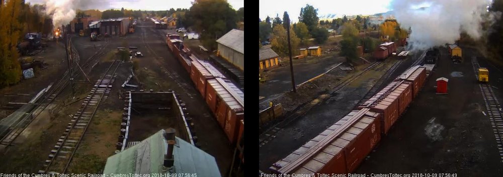 2018-10-09 As the train passes the tipple we see that a flat car and second caboose has been added_.jpg