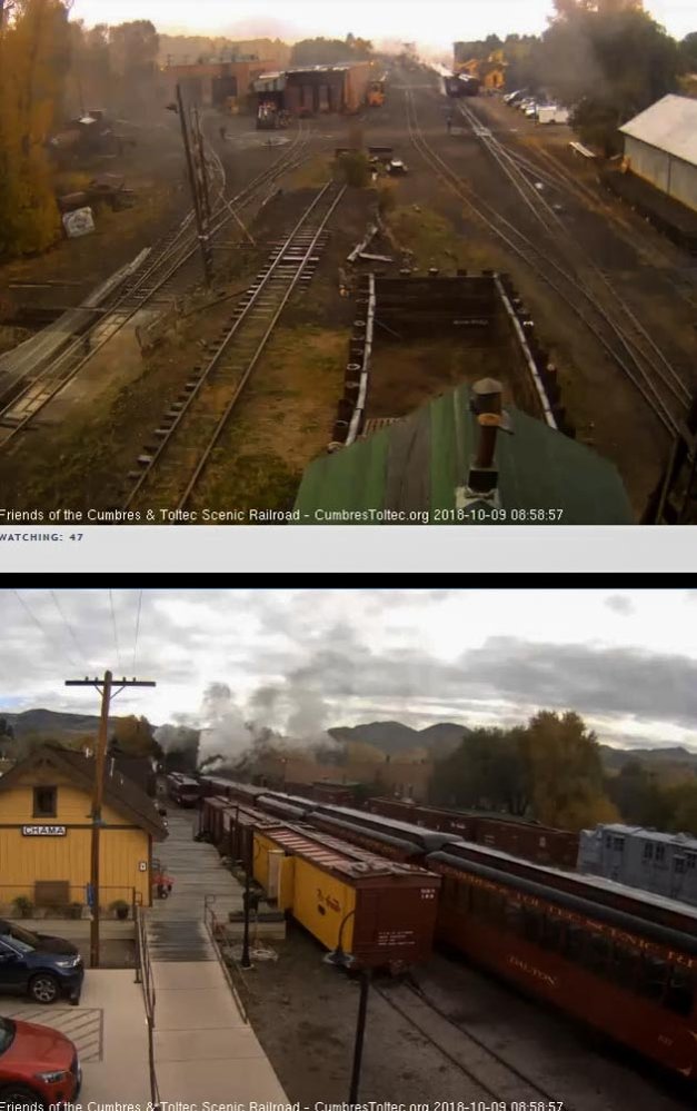 2018-10-09 The 463 has now shoved the 10 car train 216 together.jpg
