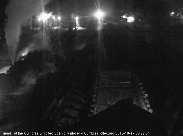 2018-10-17 Its early in Chama and the hostlers already have a locomotive at the pit.jpg
