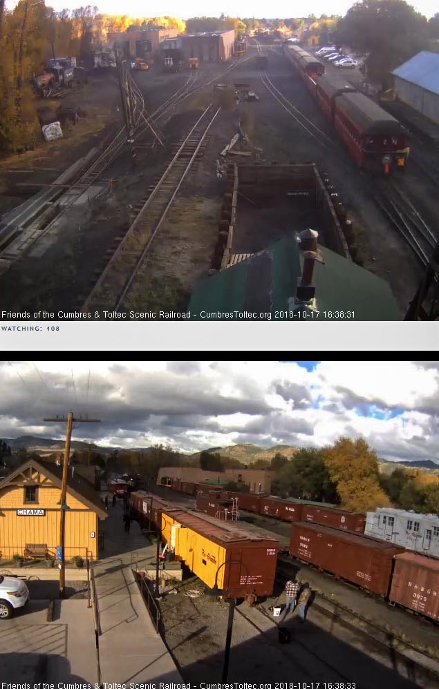 2018-10-17 The parlor Colorado is on the markers as we see the 488 passing the display cars in the second frame.jpg