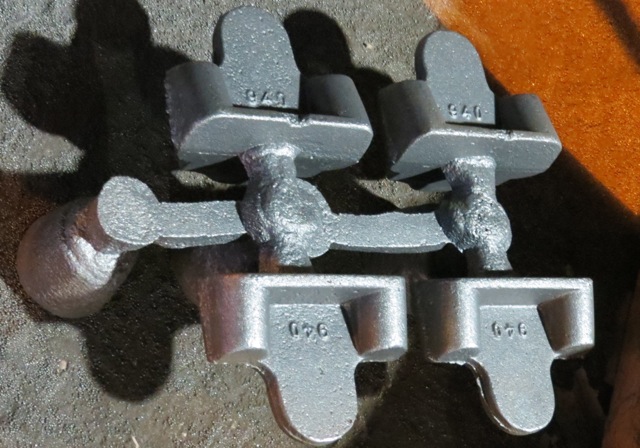 Freshly poured ductile iron casting, fabricated by Houston-based Friends' volunteer John Weiss.jpeg