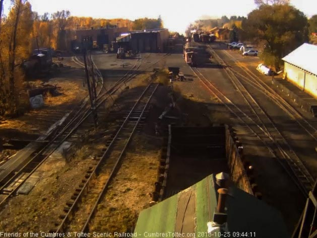 2018-10-25 The 487 comes out with its little train of ballast with the caboose leading.jpg